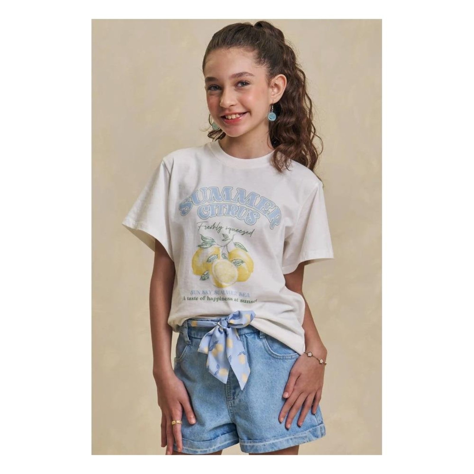 Infantil - Camiseta Menina Estampado Lilimoon 10 Unico