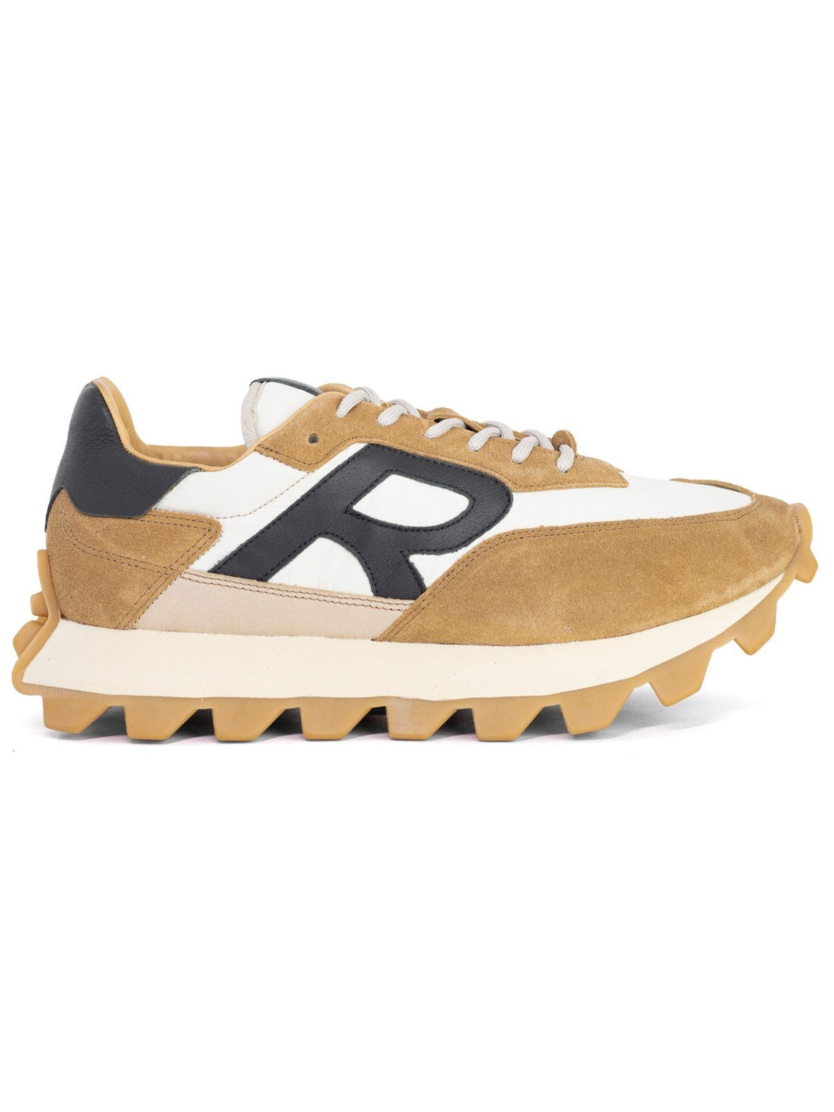 Tênis Masculino Reserva Go Yankee Sneaker Couro Tratorado Bege Claro Caramelo Hzeln