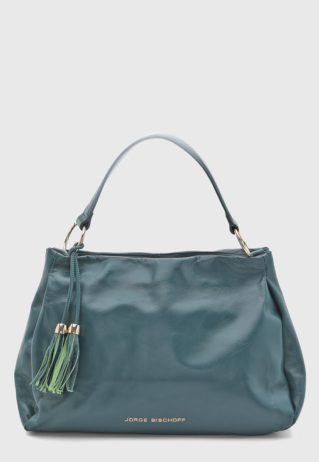 Bolsa Feminina Jorge Bischoff Grande Couro Verde