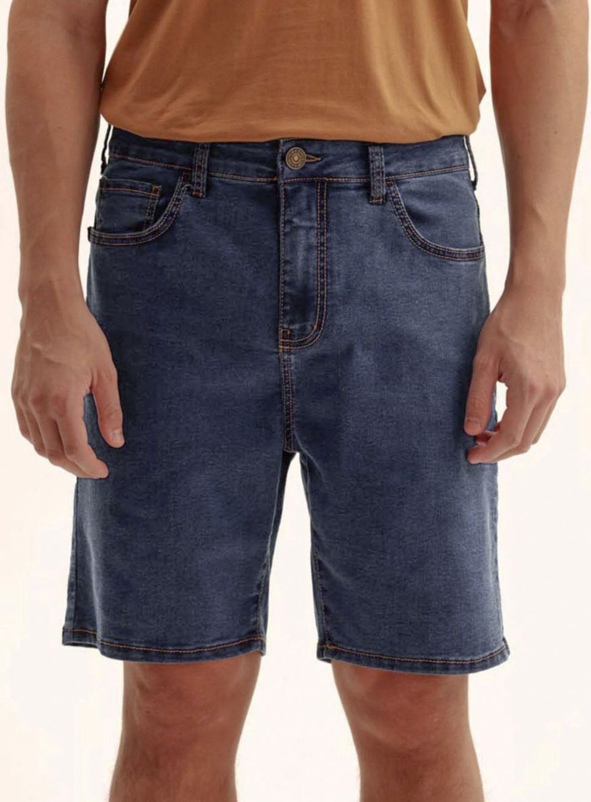 Bermuda Jeans Masculina Cós Baixo – Luan Triton Indigo