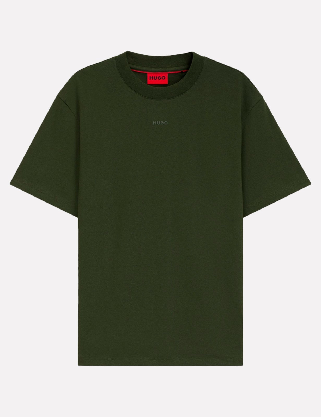 Camiseta Hugo Boss Masculina Dapolino Relaxed Fit Verde Escuro