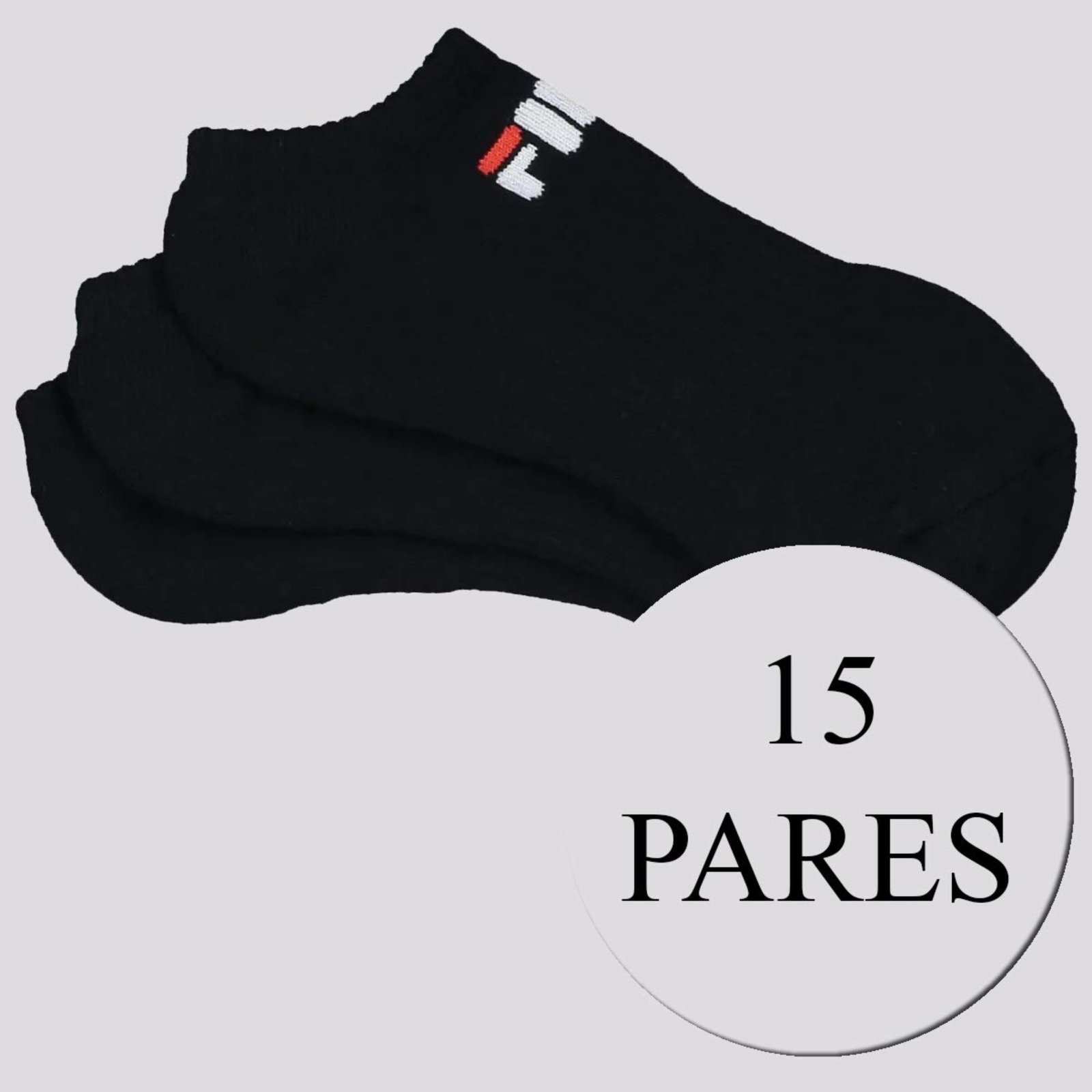 Kit Meia Fila 15 Pares Cano Curto