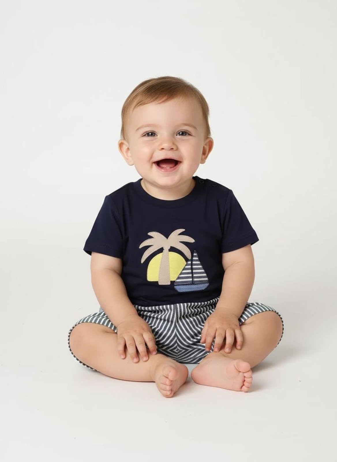 Infantil - Conjunto Curto Para - MARINHO