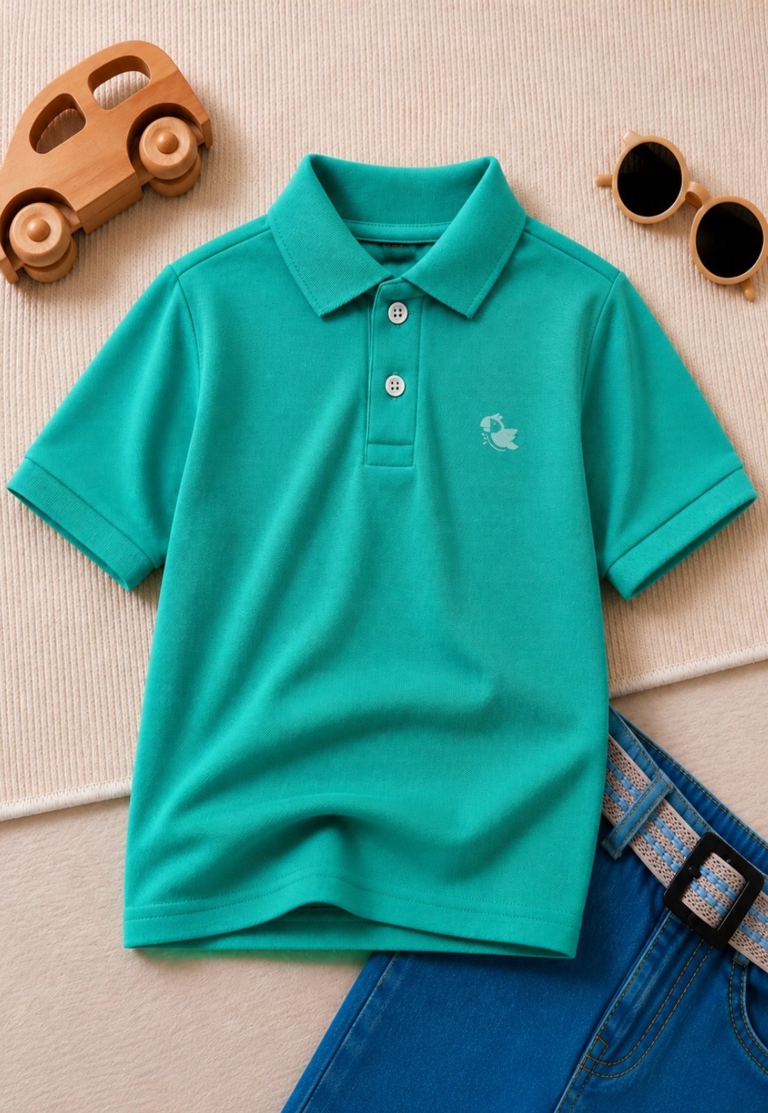 Infantil - Polo Menino Camisa Manga Curta Algodão Piquet Daze Modas Verde