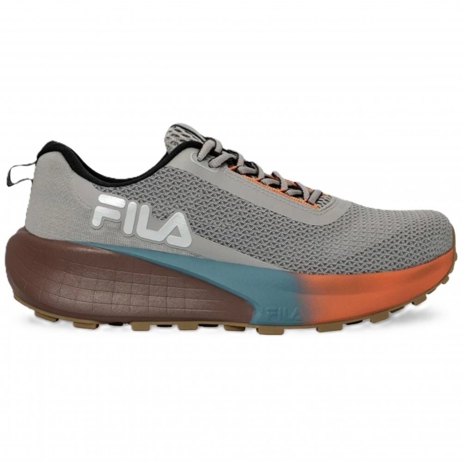 Tenis Fila Skywind Masculino-cinza/marrom Terroso/preto