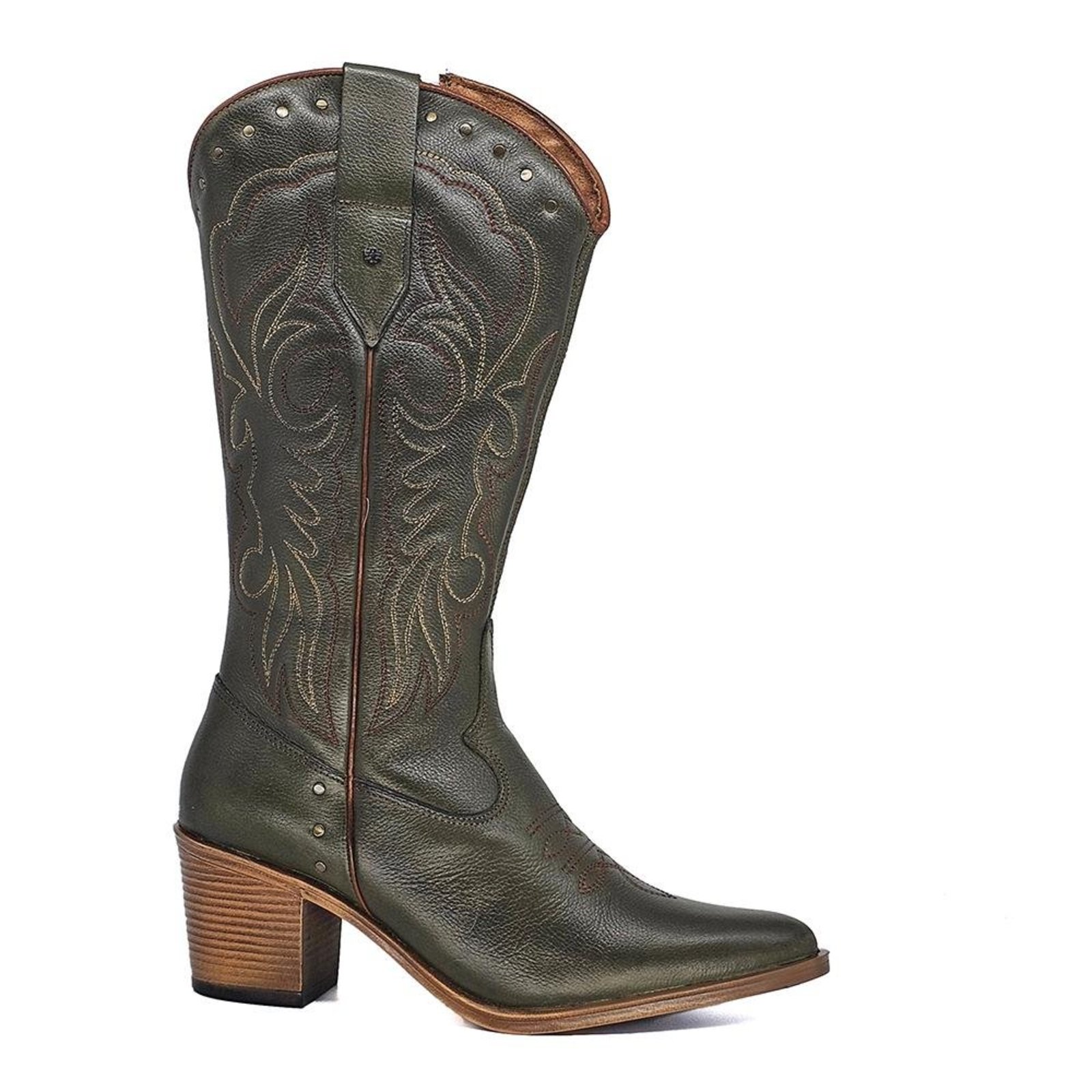 Bota Feminina NAS002 Couro Militar Tan Incolor