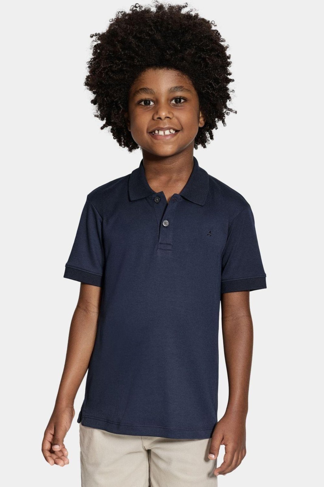 Infantil - Polo Aramis Pima Interlock Marinho