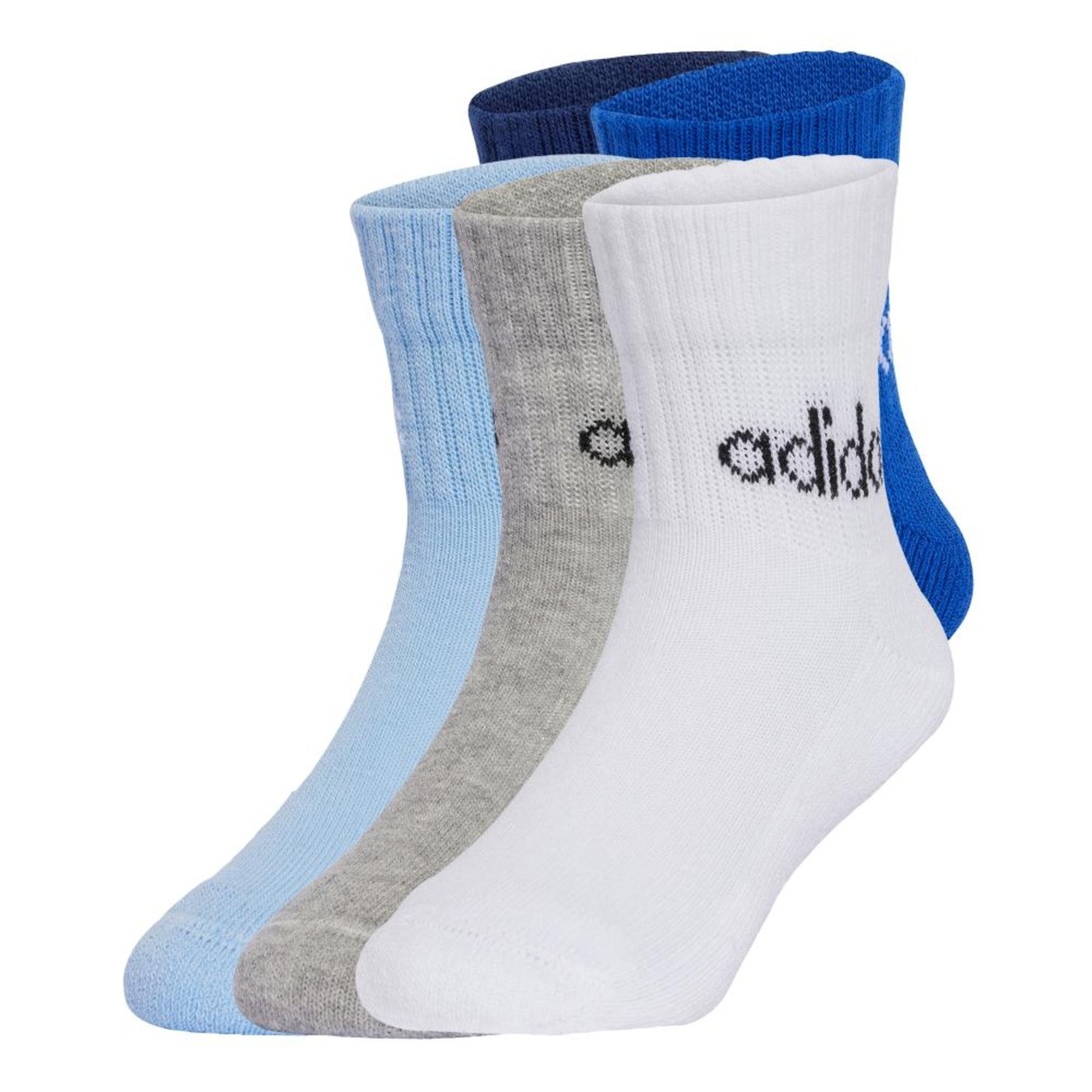 Vista 2 Meias Ankle Linear 5 Pares Infantis adidas Performance adidas performance azul