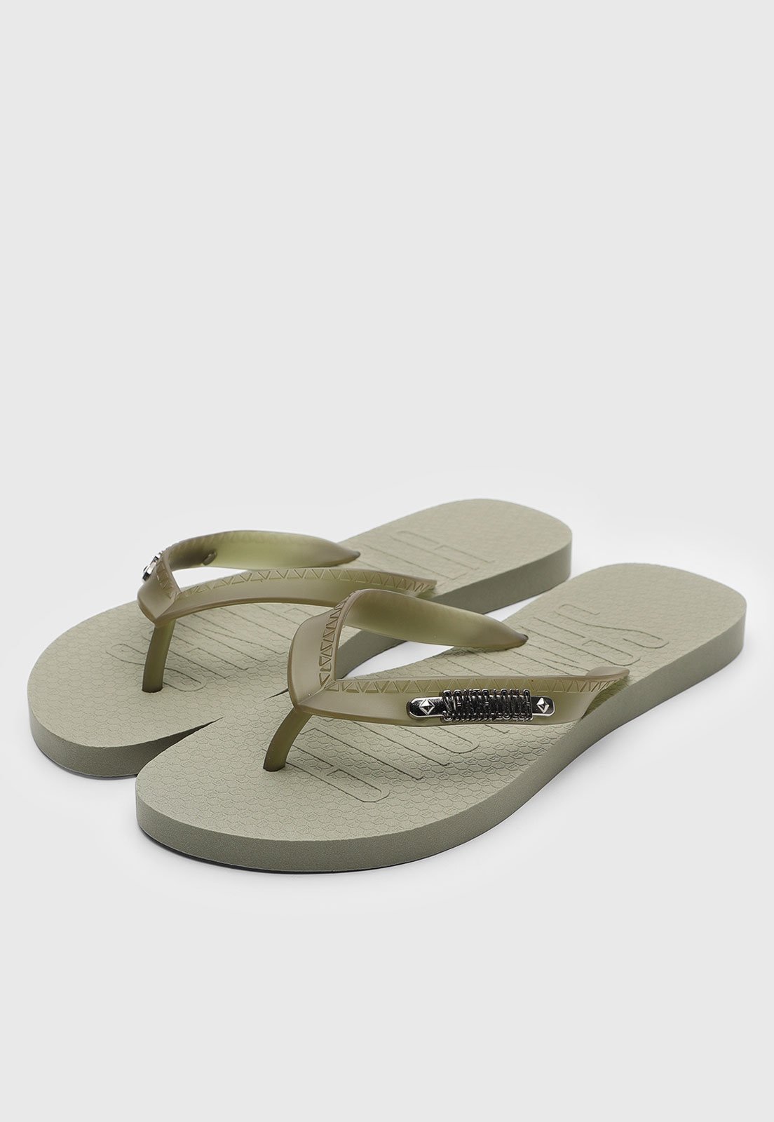 Vista 3 Chinelo Feminino Santa Lolla Dedo Oliva verde Santa Lolla verde