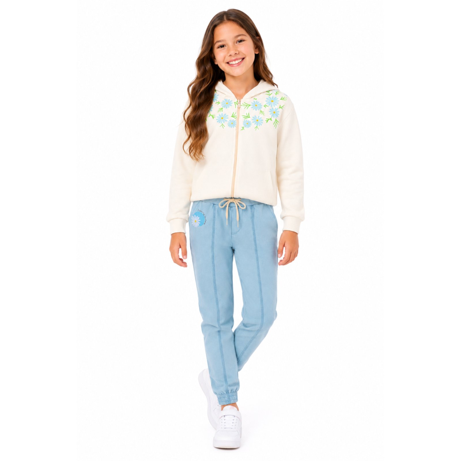 Infantil - Conjunto Menina Inverno Flores Iaia