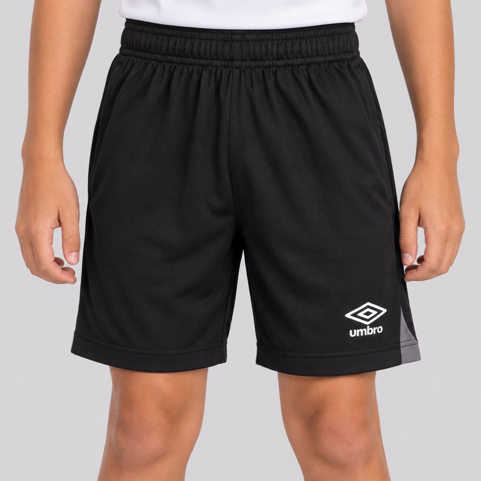 Calção Umbro SX Juvenil Preto e Cinza