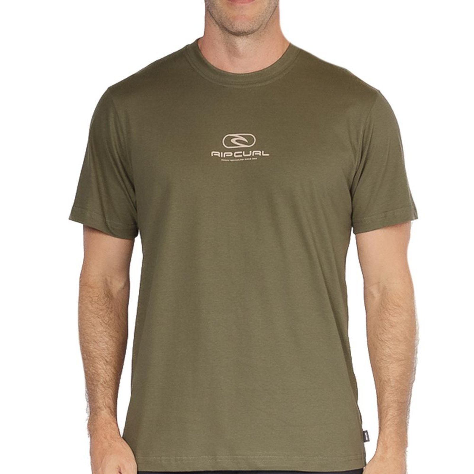 Camiseta Rip Curl Pill Icon Basic SM26 Masculina Deep Cactus