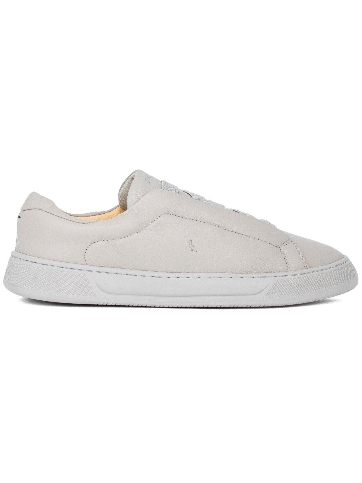 Tênis Masculino Reserva Croma Casual Couro Cadarço Elástico Conforto Cinza Claro