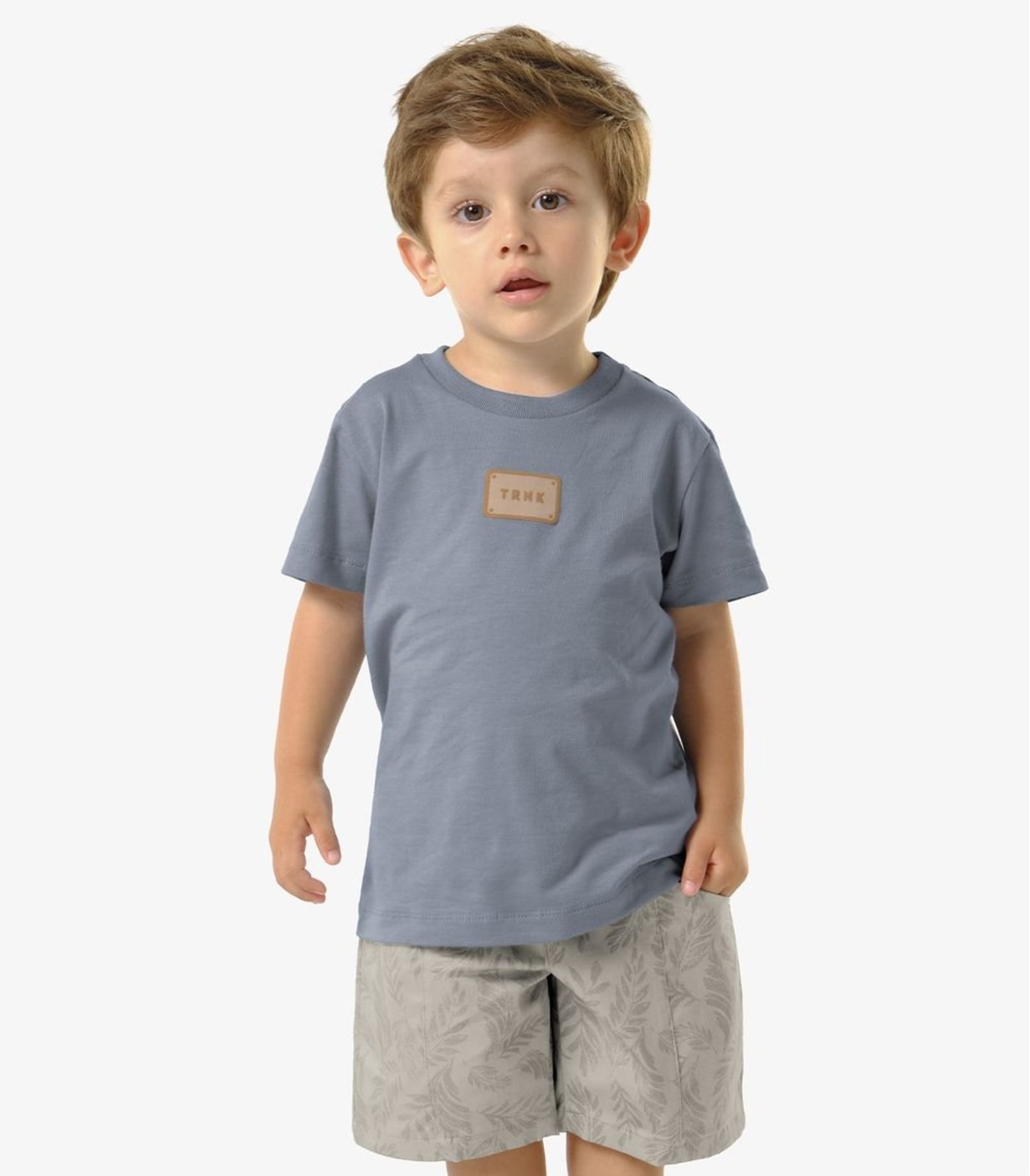 Infantil - Conjunto Camiseta Cotton Com Bermuda Trick Nick Azul