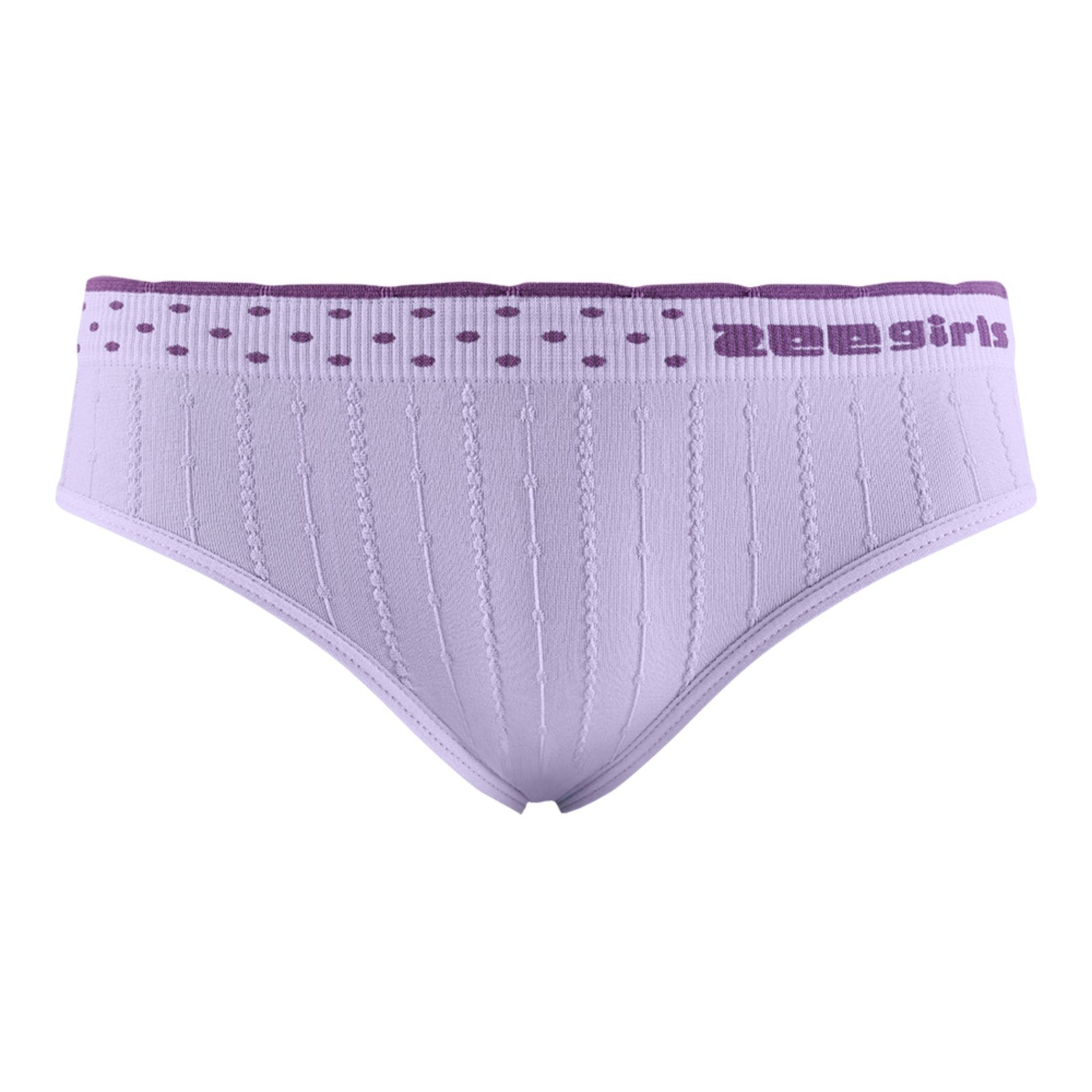 Calcinha Tanga Jacquard Com Listras e Bolinhas Sem Costura Lilás Zee Rucci