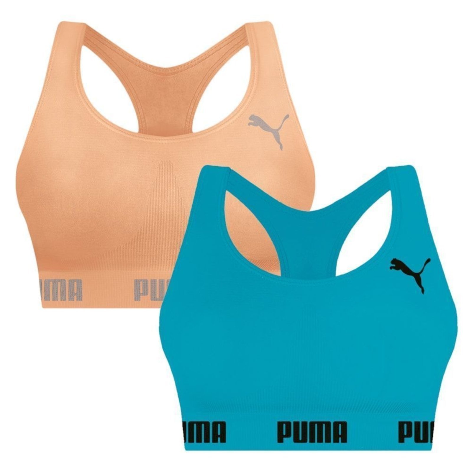 Kit 2 Tops Puma Nadador Sem Costura Feminino – Laranja – puma