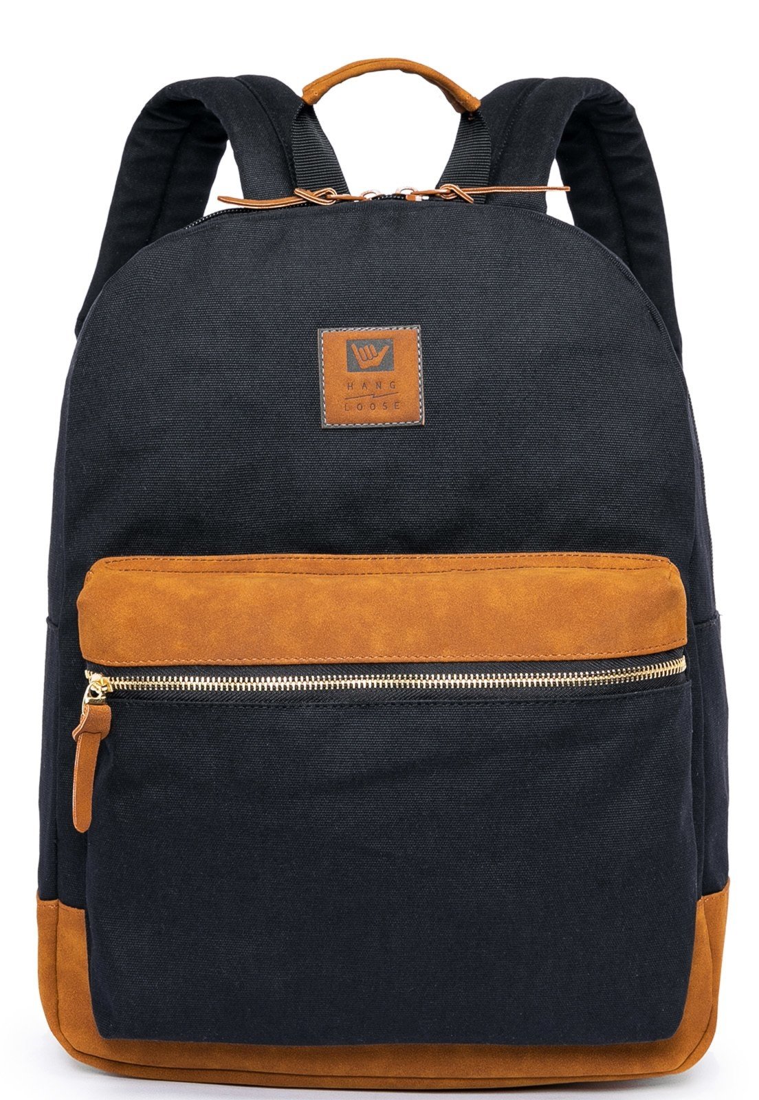 Mochila Hang Loose Camurça Reforçada Escolar Casual Dia a Dia Viagem