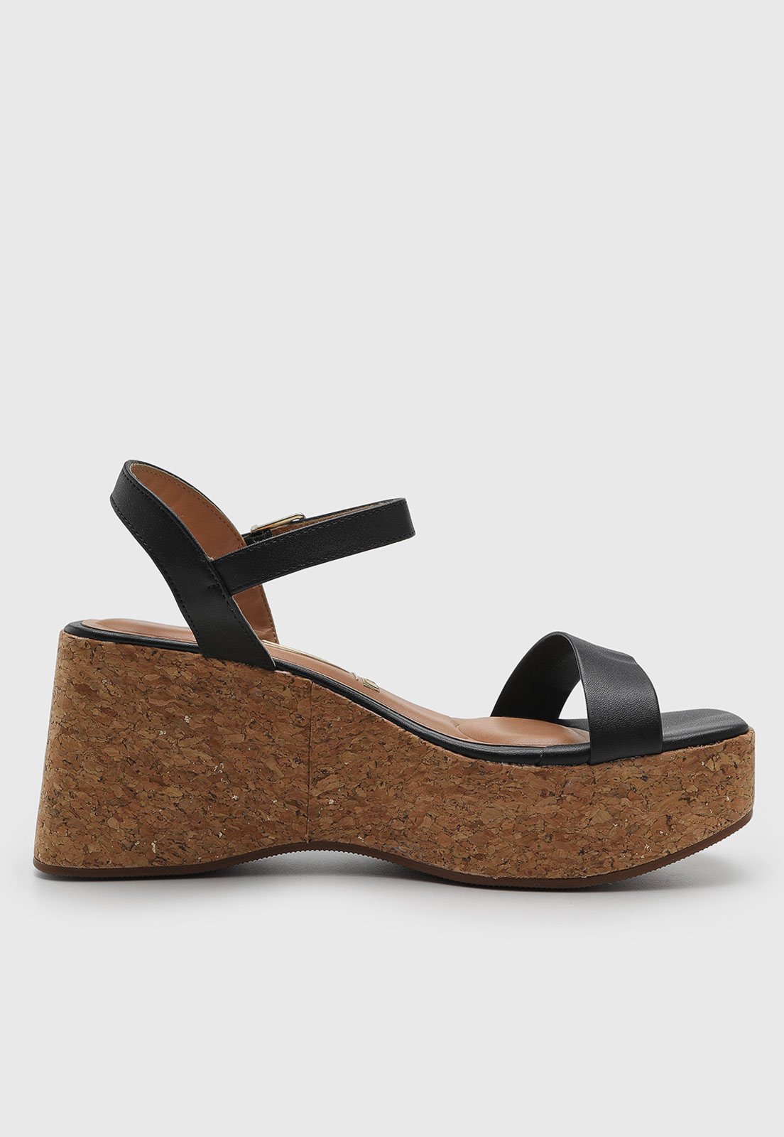 Vista 3 Sandália Feminina Vizzano Plataforma Preta preto VIZZANO preto