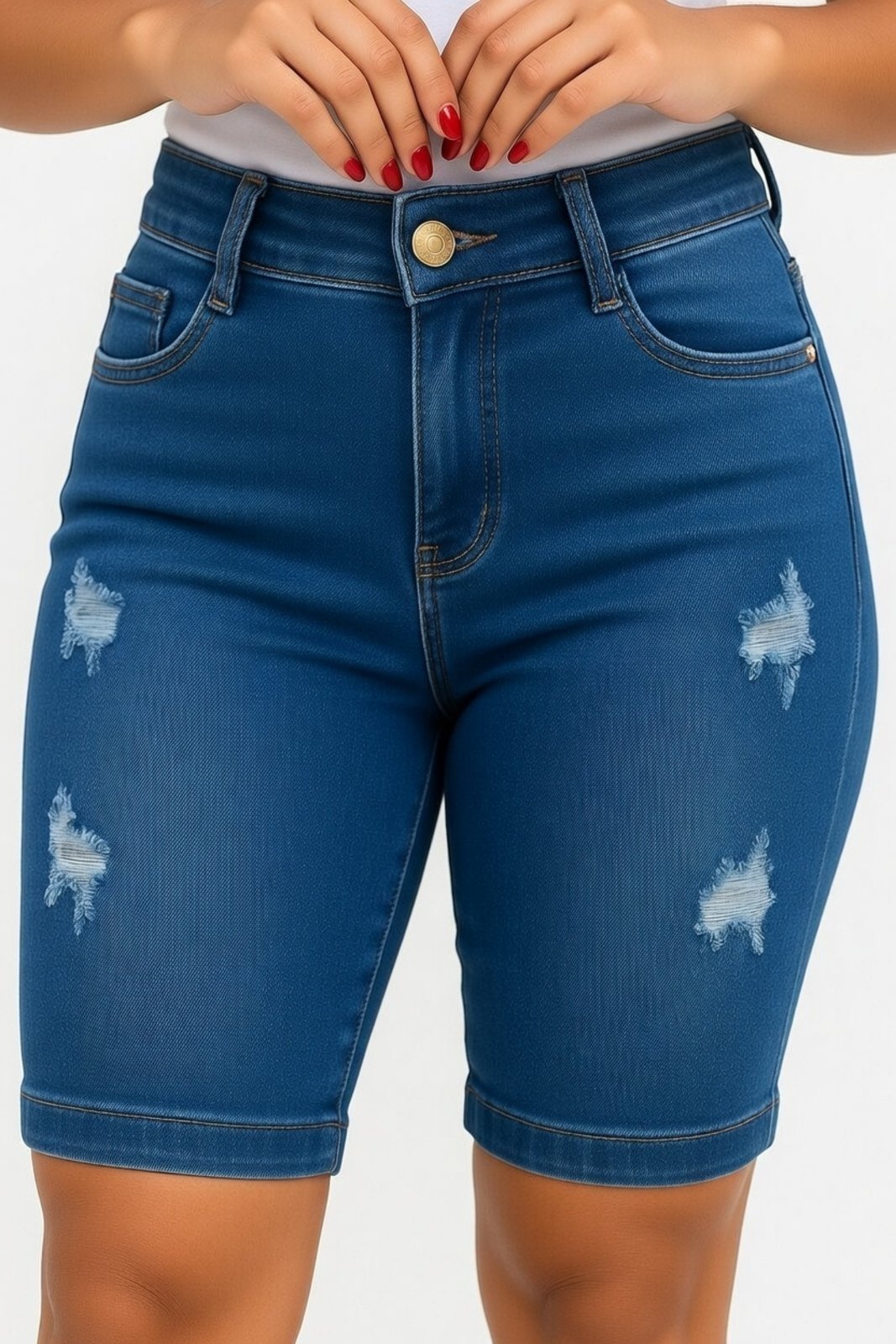 Vista 3 Bermuda Cós Alto D Bell Outlet Fashion Jeans azul/jeans azul D BELL OUTLET FASHION azul/jeans azul
