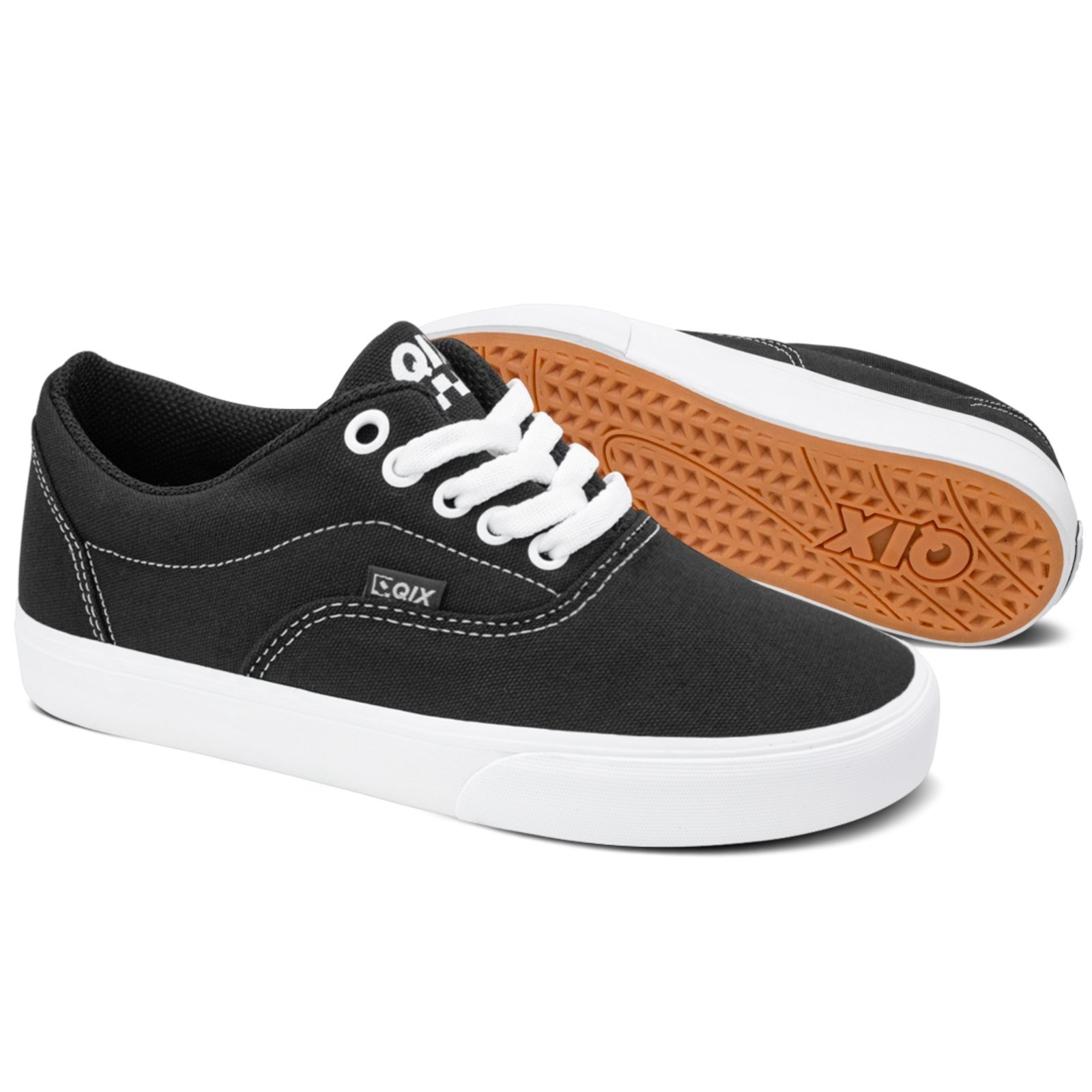 Vista 3 Tênis Qix Sunset Vulcan Branco preto Qix preto