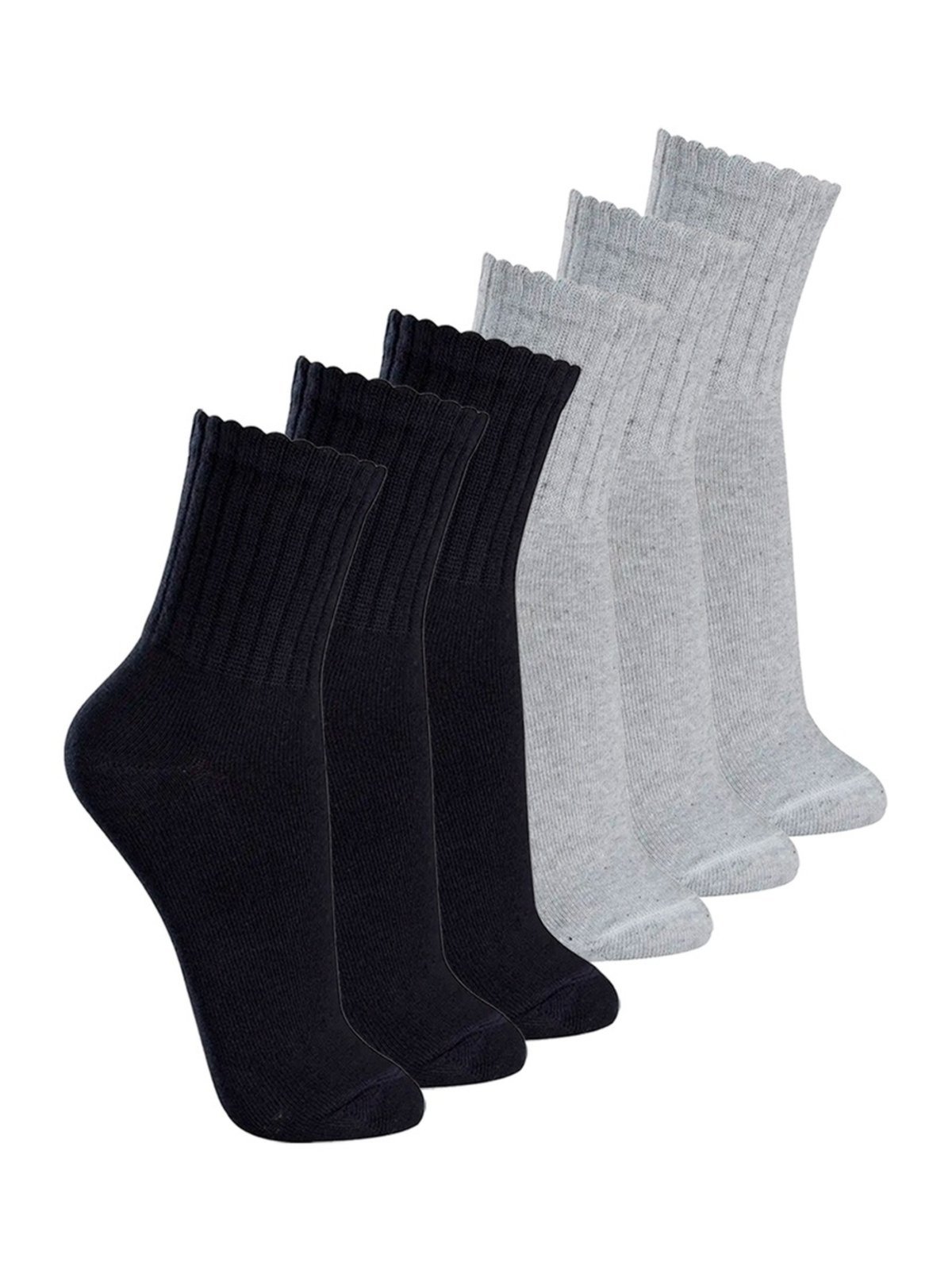 Kit com 6 Pares de Meias Esportiva Cano Médio Lupo 3290-009