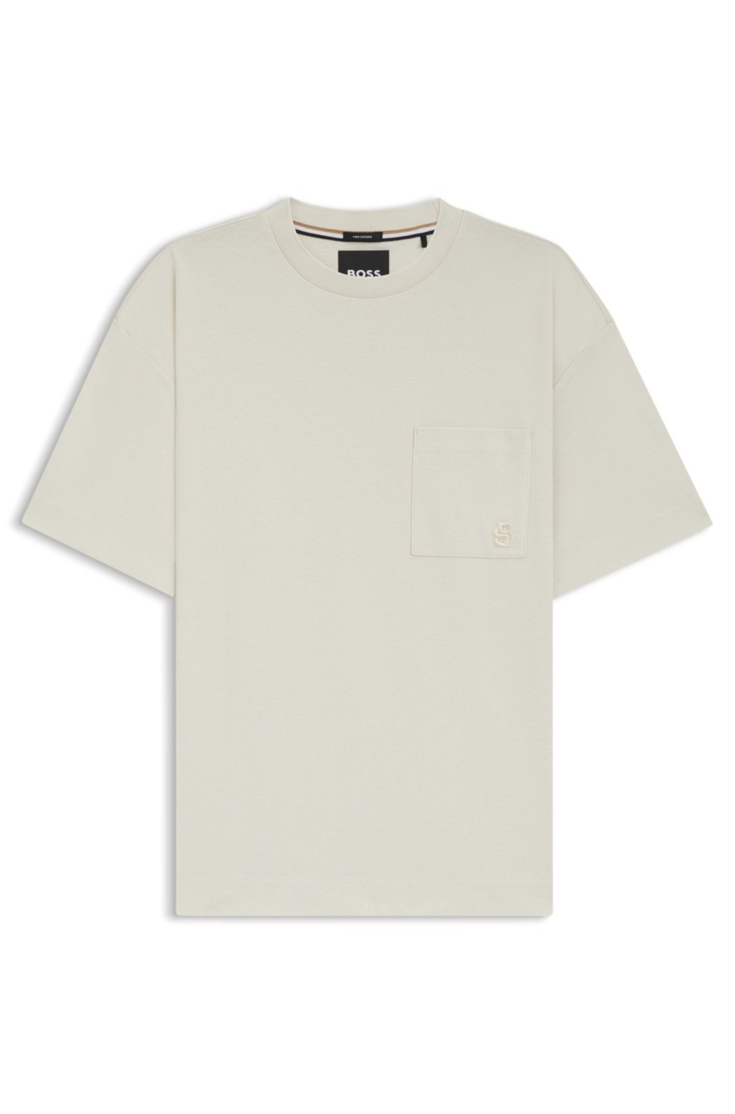 Camiseta De Algodão Mercerizado Com Monograma Double B