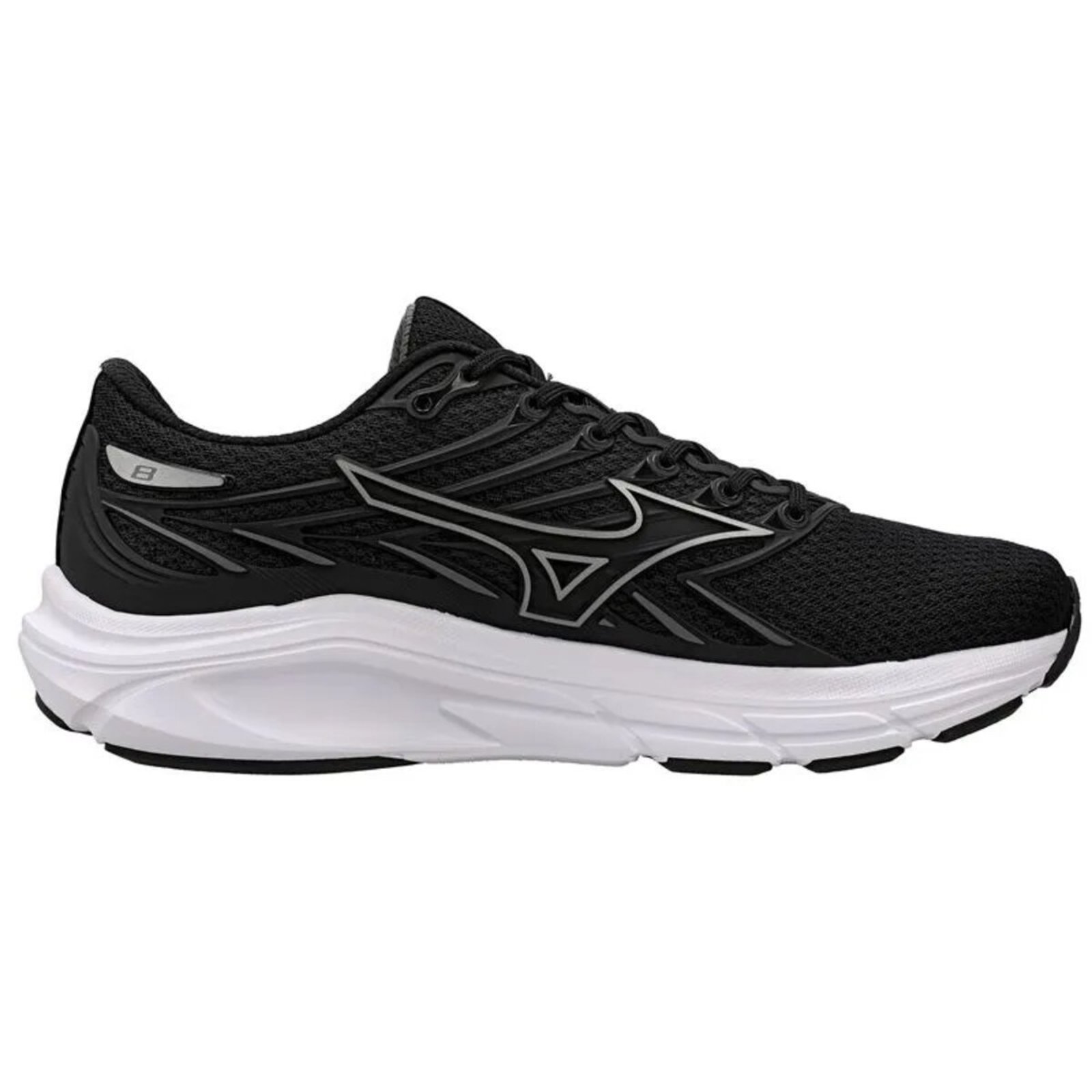 Tênis Mizuno Jet 8 - Masculino - Preto-Prata