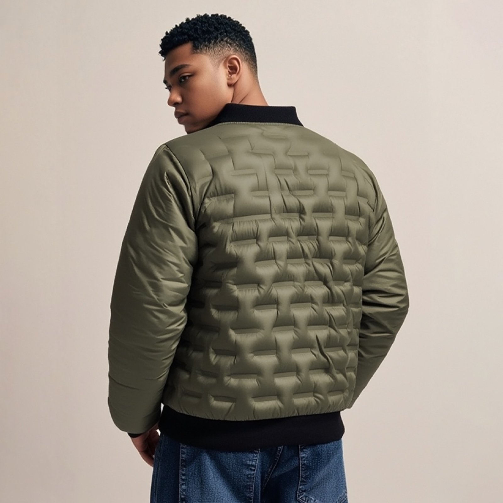 Jaqueta Plus Puffer Masculina Rock e Soda Militar