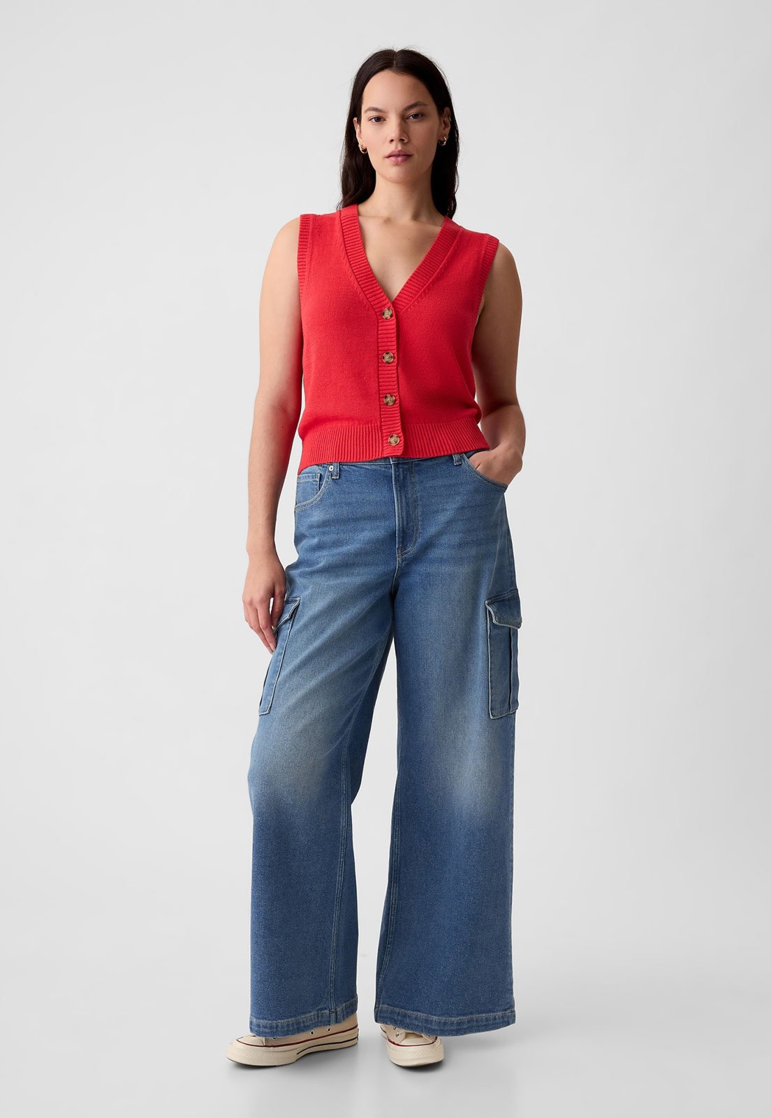 Calça Jeans GAP Wide Leg Cargo Azul