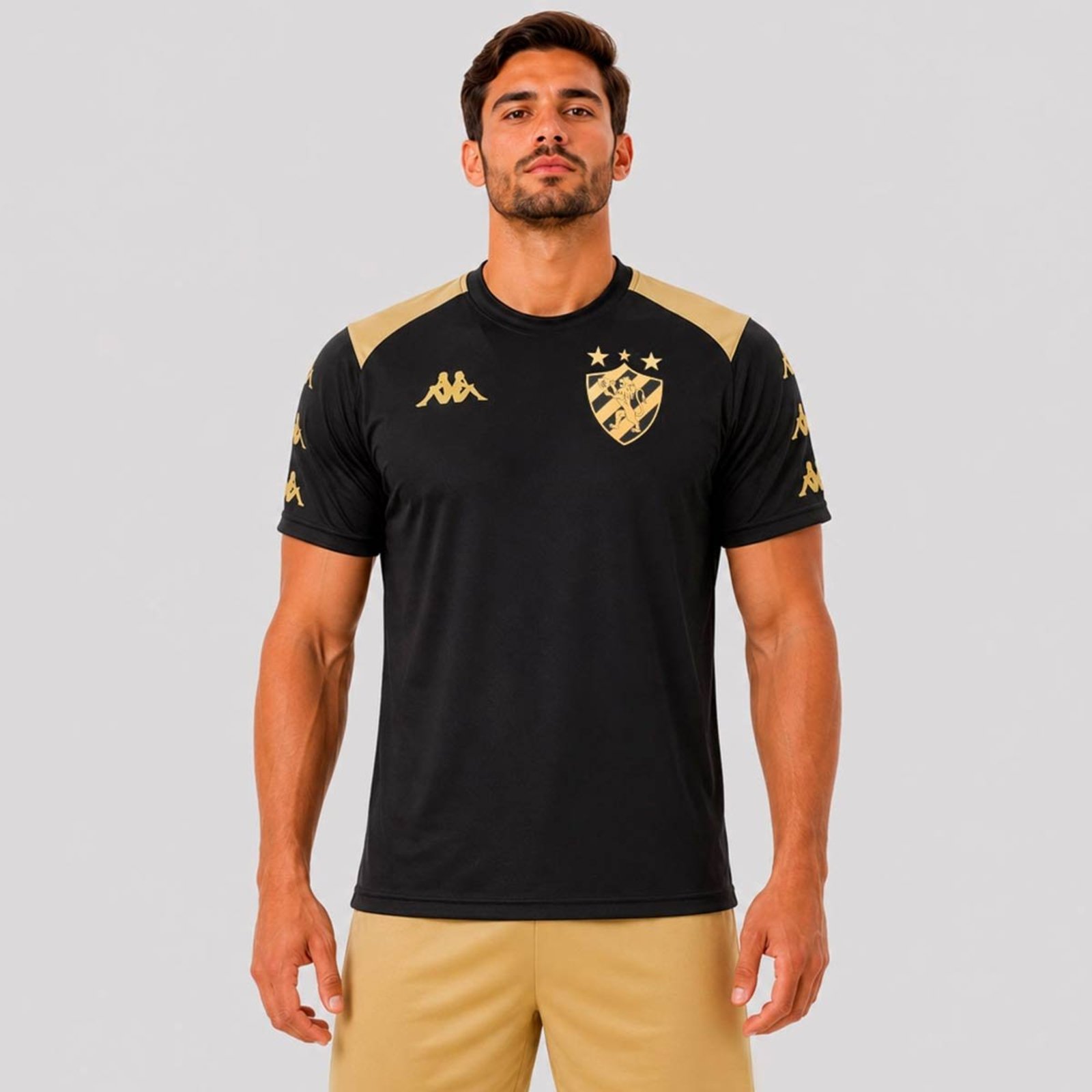 Camiseta Kappa Sport Recife Supporter Banda Kut 2026 Preta