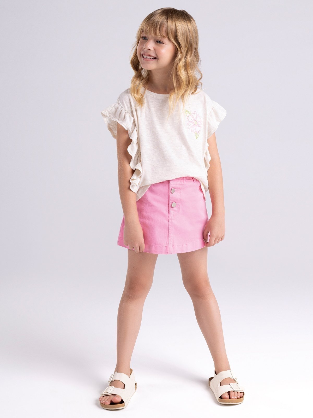 Infantil – Saia Menina Bugbee em Sarja