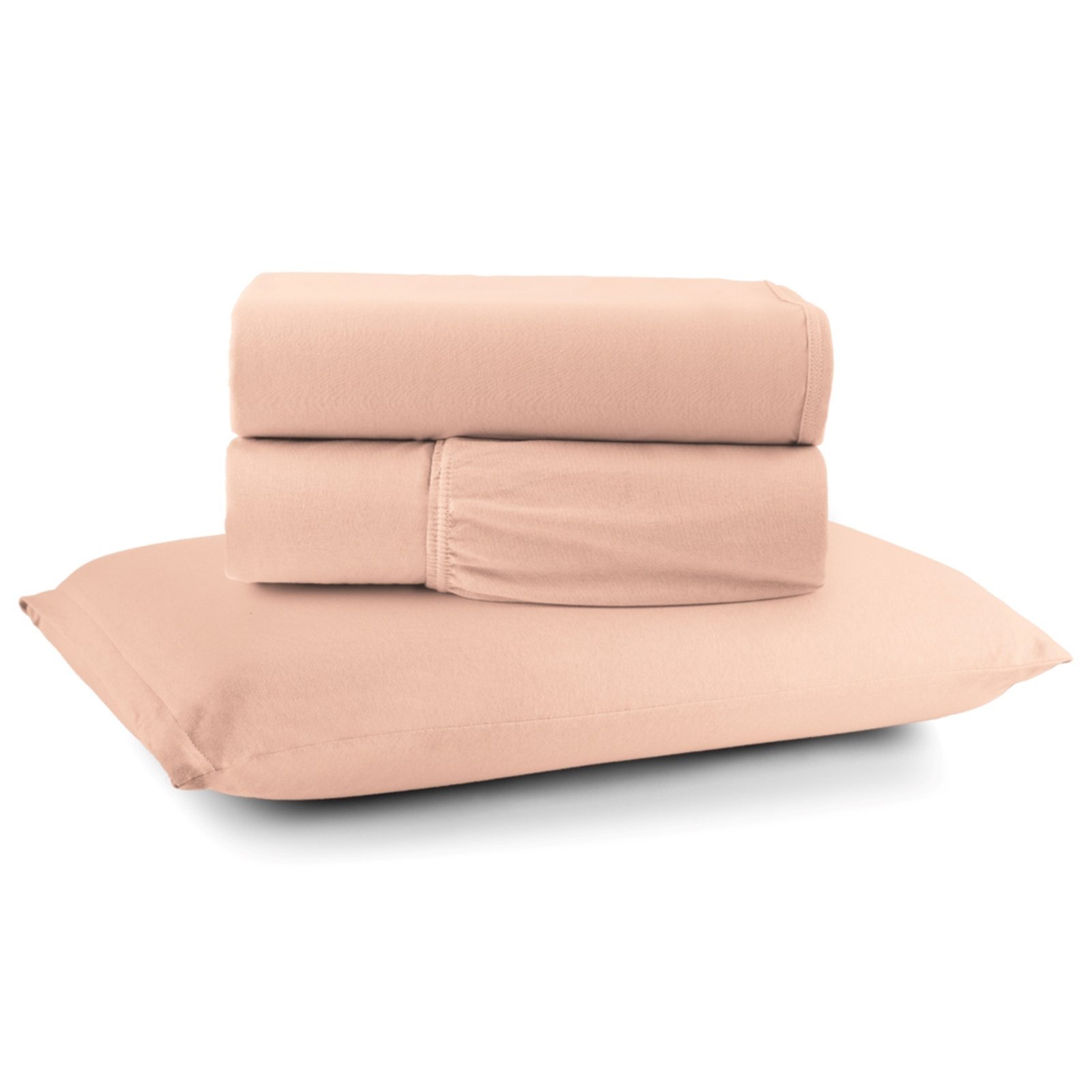 Jogo Cama Lençol Casa Scarpa Sonnet Solteiro Malha Lisa Algodão Macio 3 Peças - Salmão