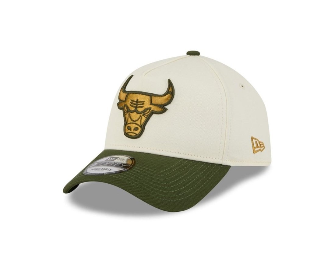Bone New Era 9FORTY A-FRAME SNAPBACK Chicago Bulls Off White