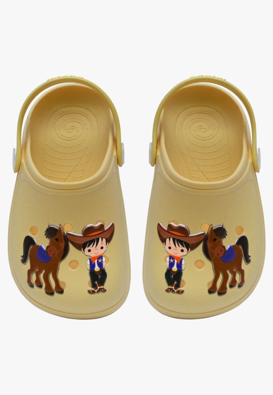 Infantil – Sandalia Babuche Pópidi Menino Cowboy Amarelo