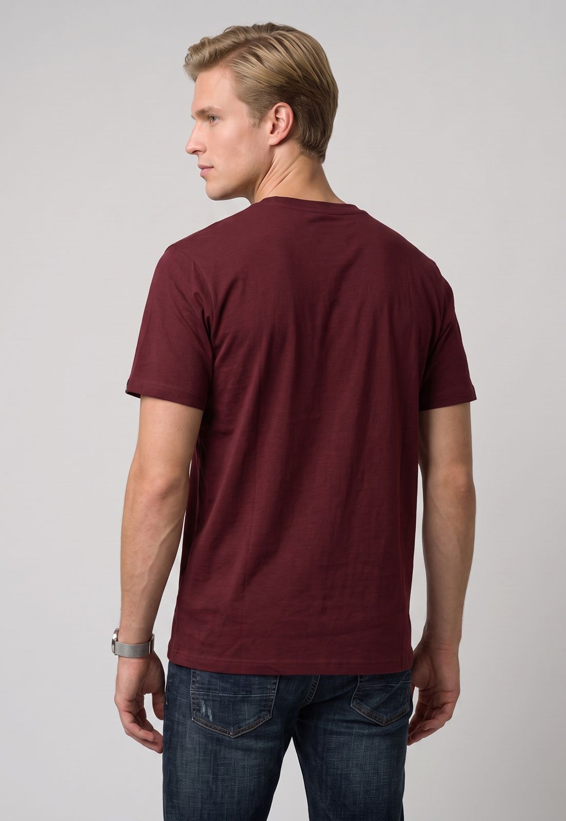 Camiseta Masculina Quiksilver Transfer Square Vinho