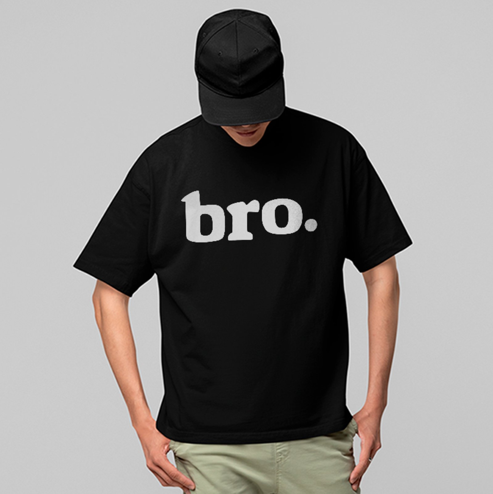 Camiseta Oversized Bro Streetwear Trend Unissex Preto