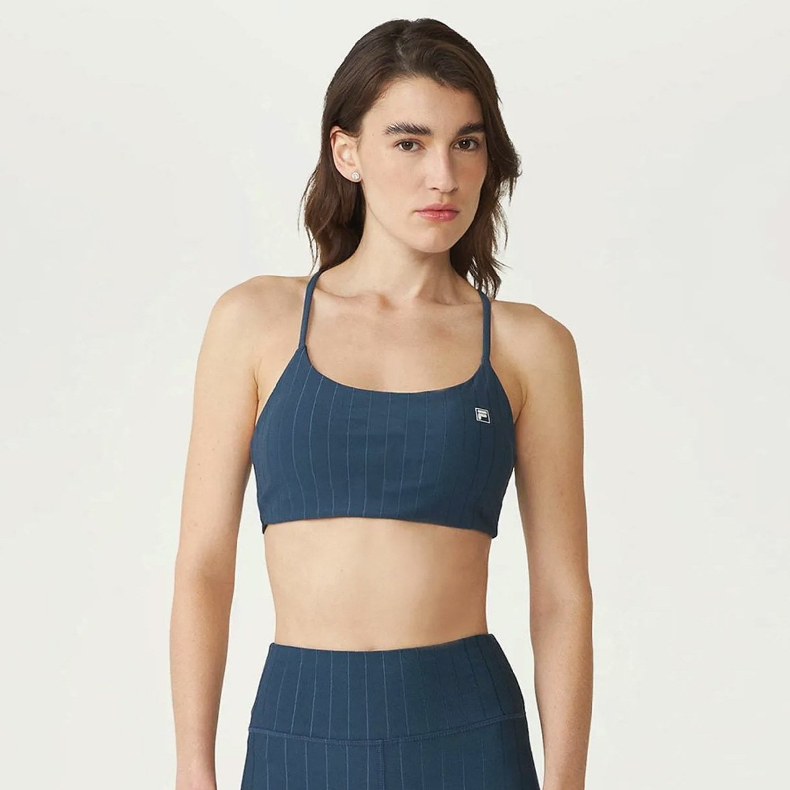 Top Fila Pinstripes Flow II Feminino Azul Marinho