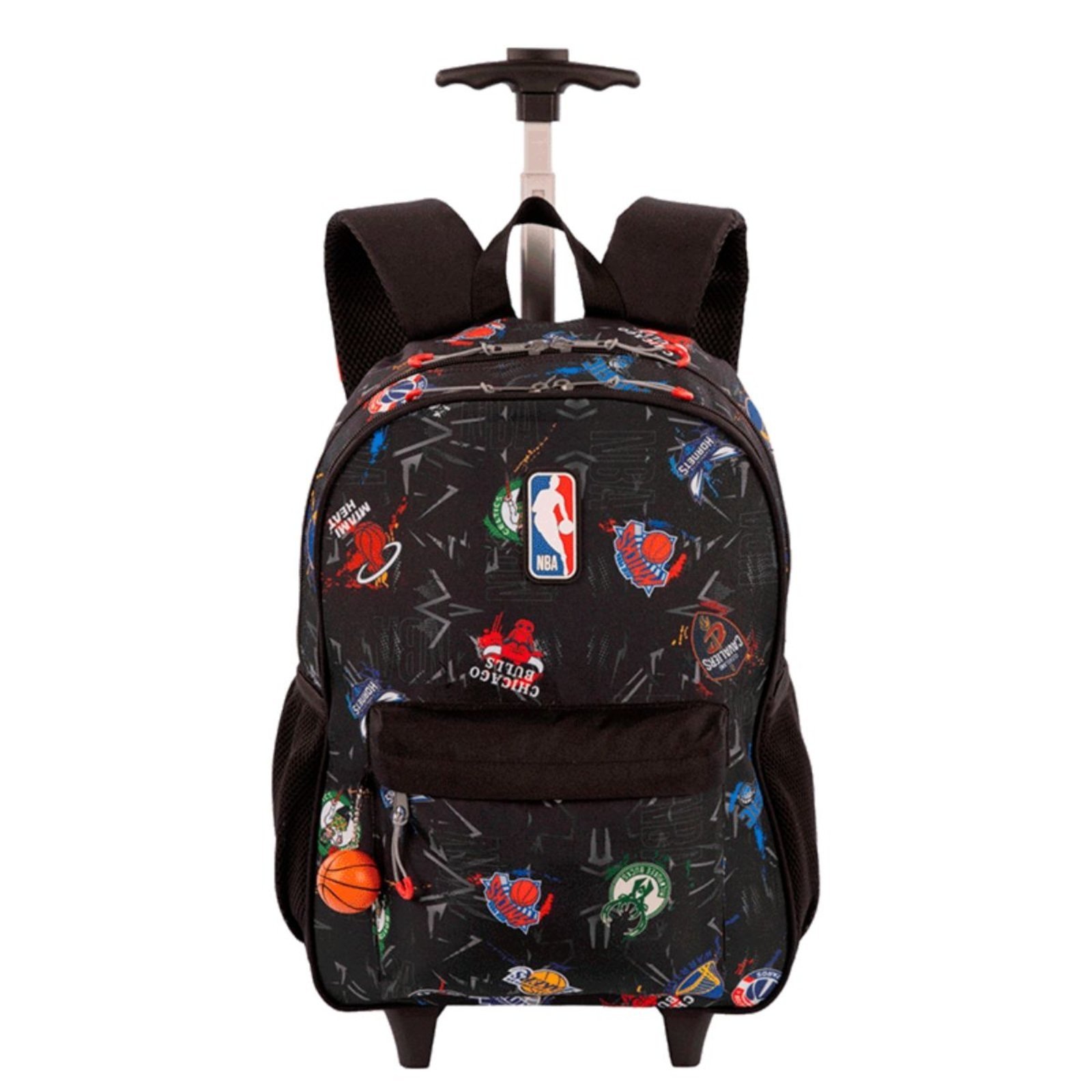 Infantil - Mochila de Rodinha Carrinho Sestini Nba Begins Reforçada 17L Grafite