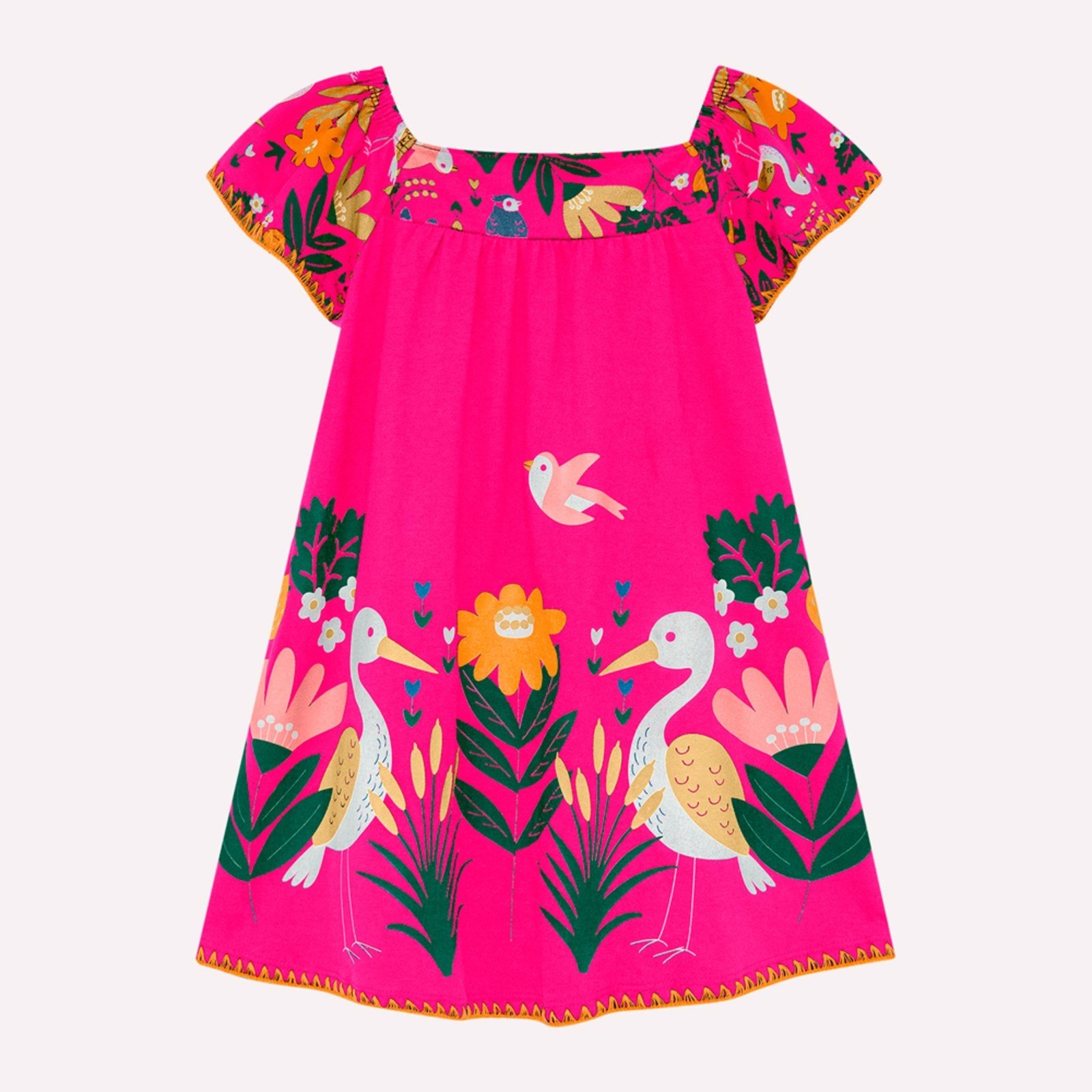 Infantil – Vestido Menina com Ponto Concha Nanai