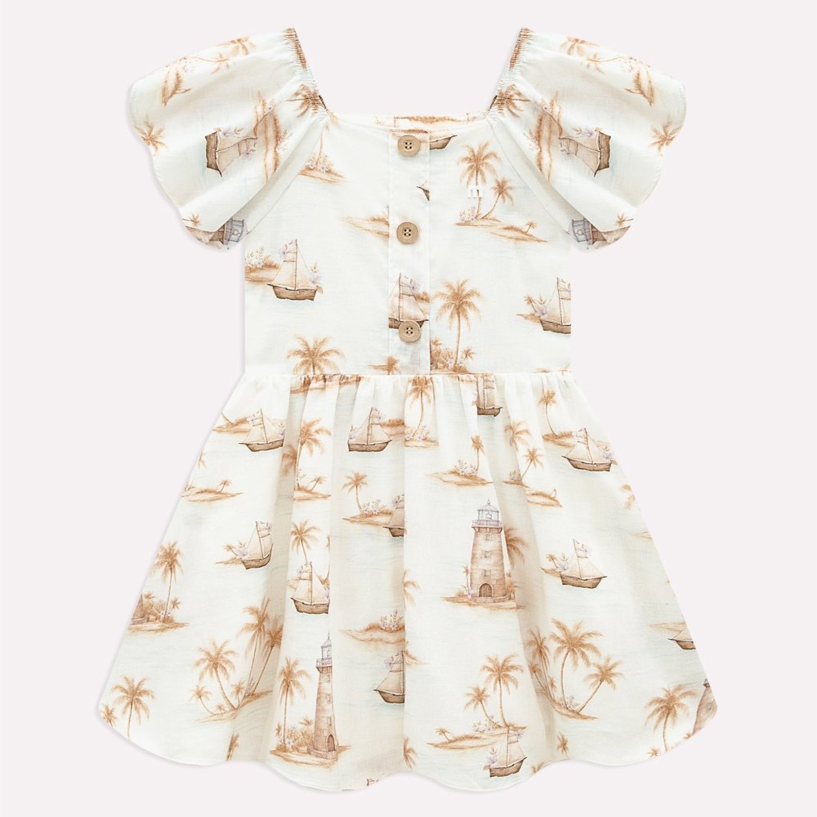 Infantil - Vestido Menina Barcos Milon