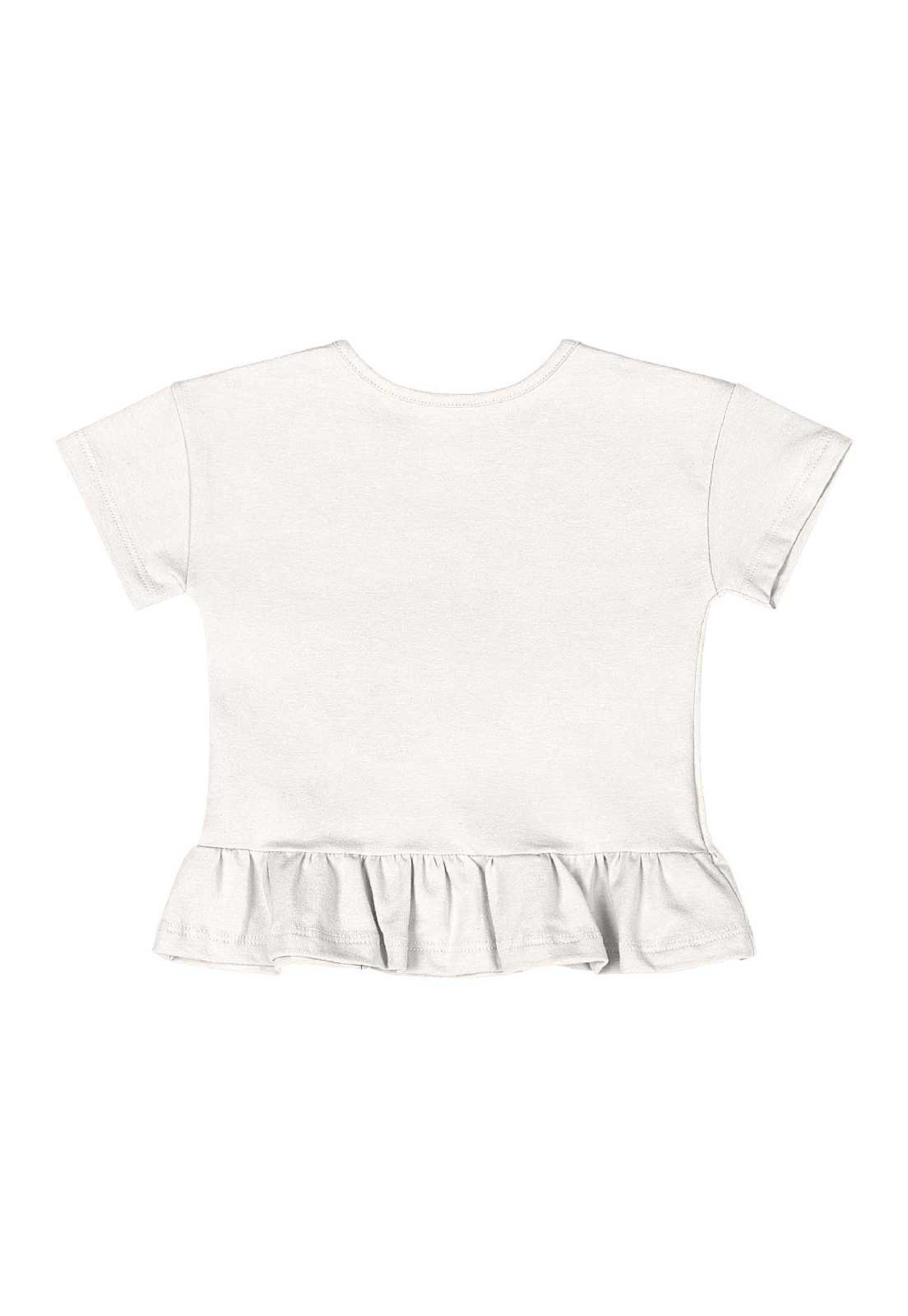 Vista 3 Infantil - Blusa com Glitter e Pompom Quimby bege Quimby bege