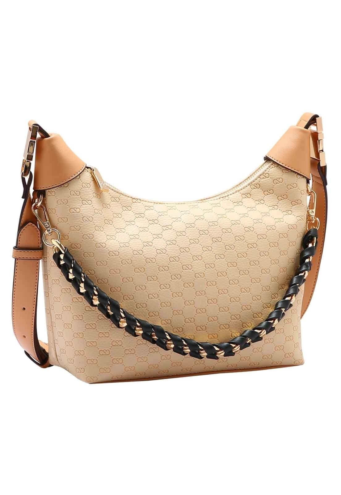 Bolsa Feminina Chenson Original Luxury Monograma Mão Bege 3485048