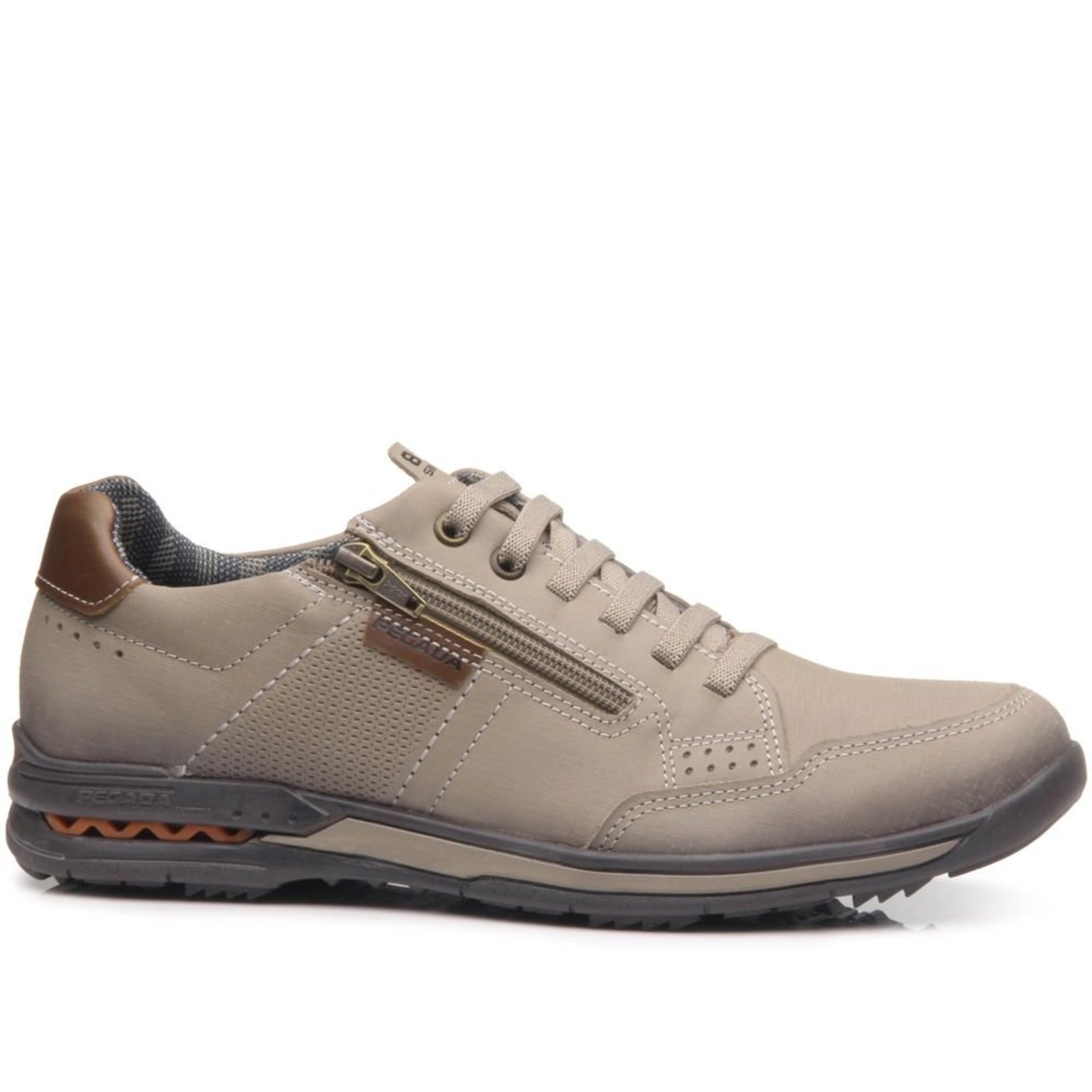Sapatênis Pegada Masculino em Couro Areia 114861-04 Sapatênis Pegada Masculino em Couro Areia 114861-04 38