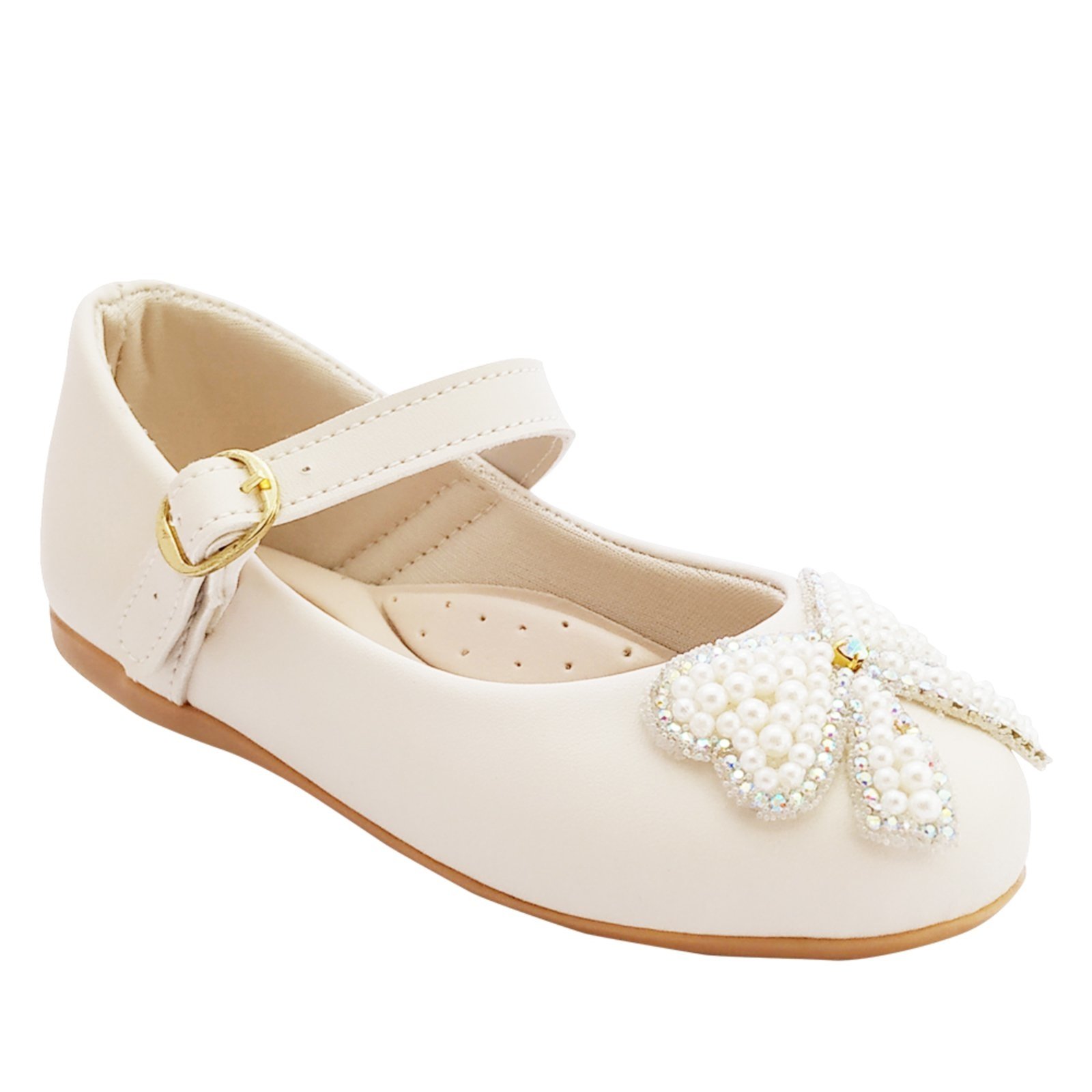 Infantil – Sapatilha laço Off White Confortável menina 2010