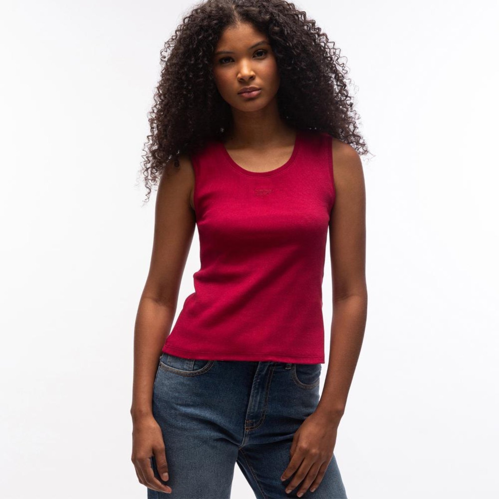 Vista 2 Regata Canelada Logo Cursivo Tommy Jeans - EGG rosa Tommy Jeans rosa