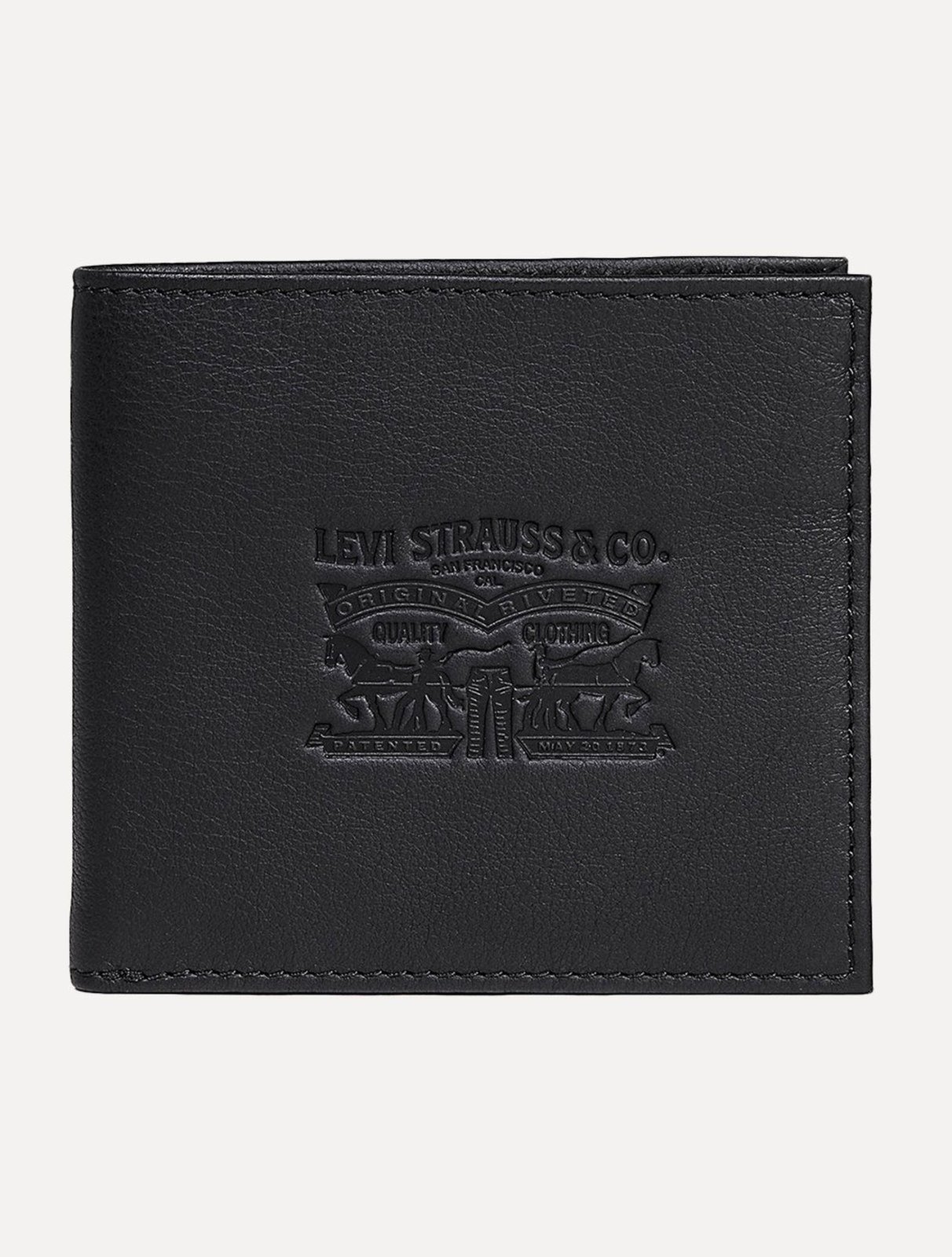 Carteira Levis Masculina Le4ther Mid Logo Preta