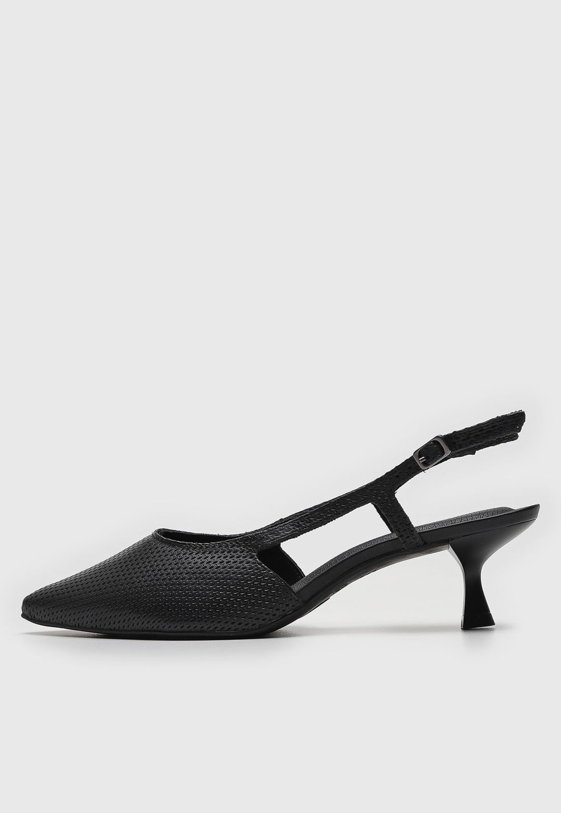 Scarpin Slingback Bottero Micro Furos Preto