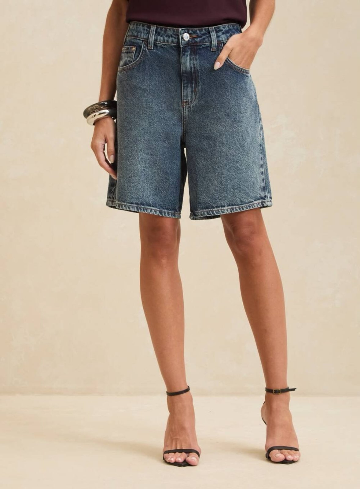Bermuda Jeans Feminina - Raquel Forum Indigo