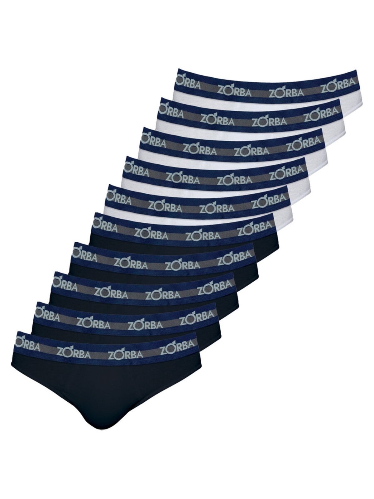 Kit com 10 Cuecas Slip Zorba 0764 Branco