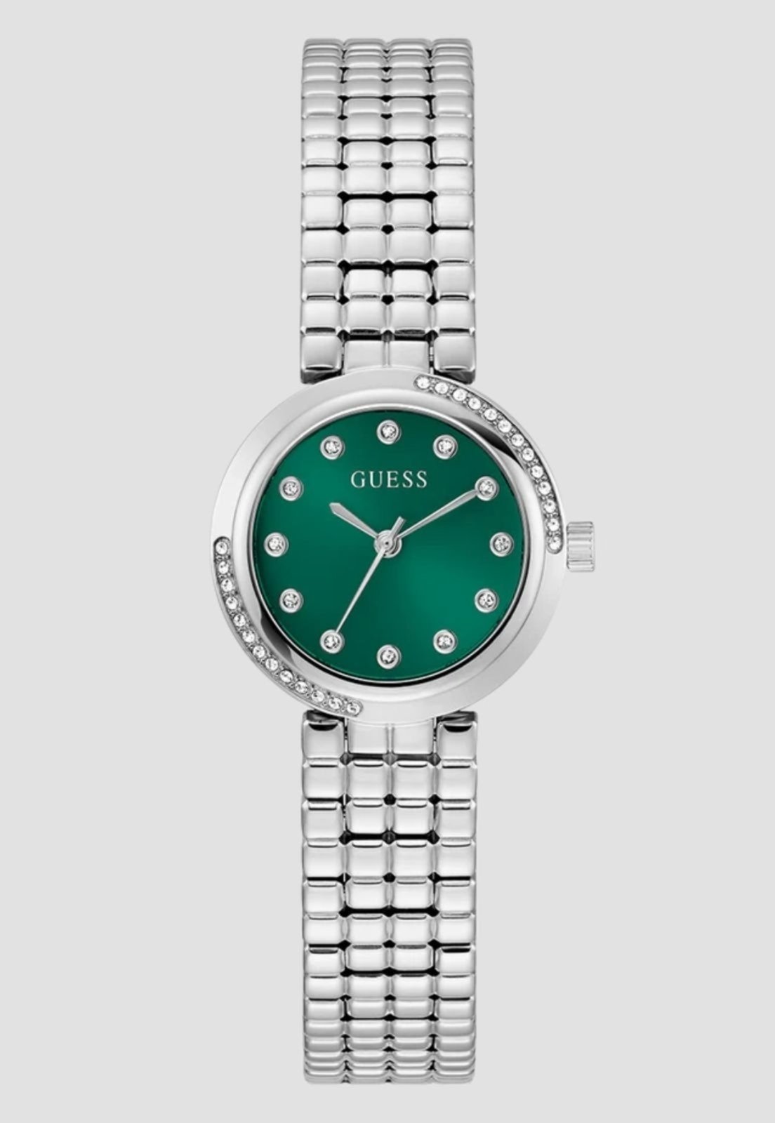 Vista 2 Relógio Guess Aço Redondo Analógico Verde e Prata prata verde Guess prata verde
